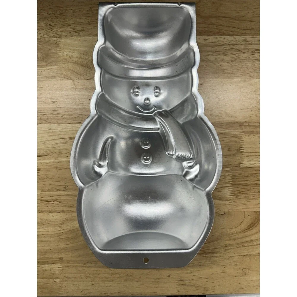 Vintage Wilton 10.5” Snowman Cake Pan Shaped Christmas Winter 1984